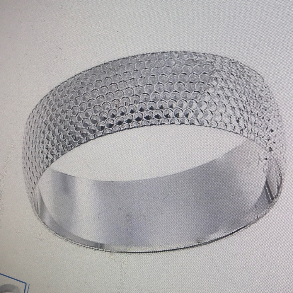 Sterling beaded textured band ring size 7